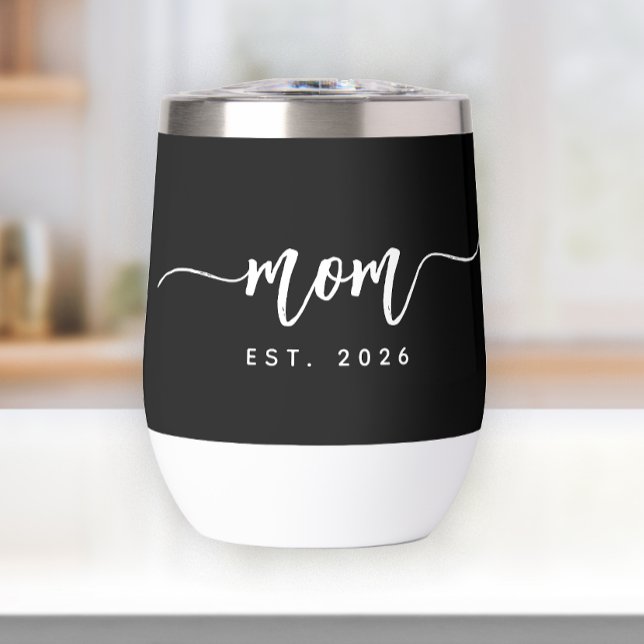 Mom Established Script Thermal Wine Tumbler (Creator Uploaded)
