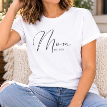 Mom Established Script White New Mom