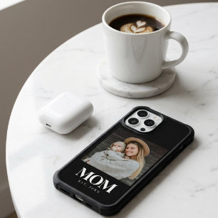 Mom Established White Typography Photo Gift iPhone 16 Case
