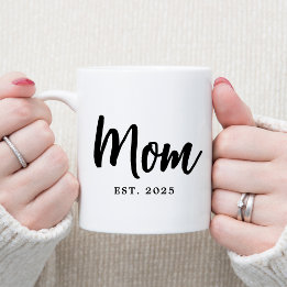 Mom Established Year New Mother Gift Coffee Mug