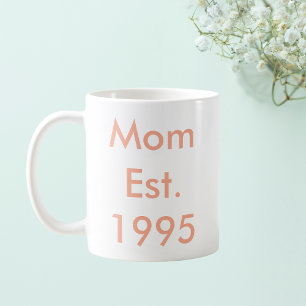 Mom Established Year Personalized Coffee Mug