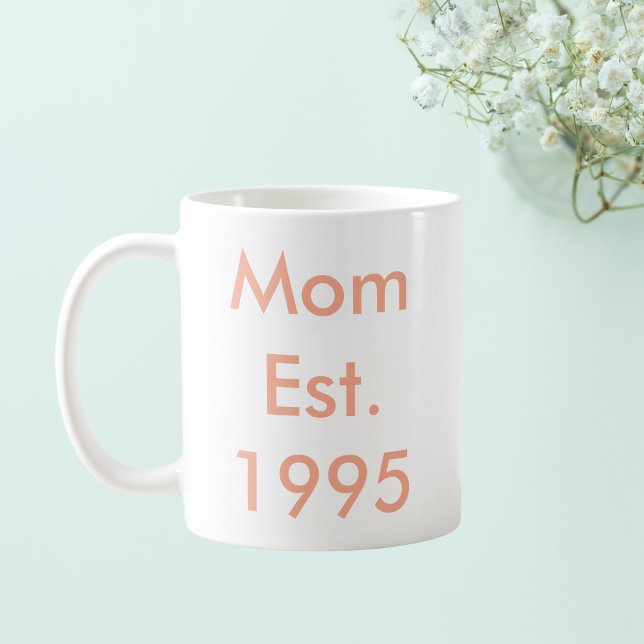 Mom Established Year Personalized Coffee Mug (Creator Uploaded)