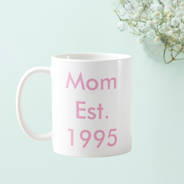 Mom Established Year Personalized Coffee Mug (Creator Uploaded)