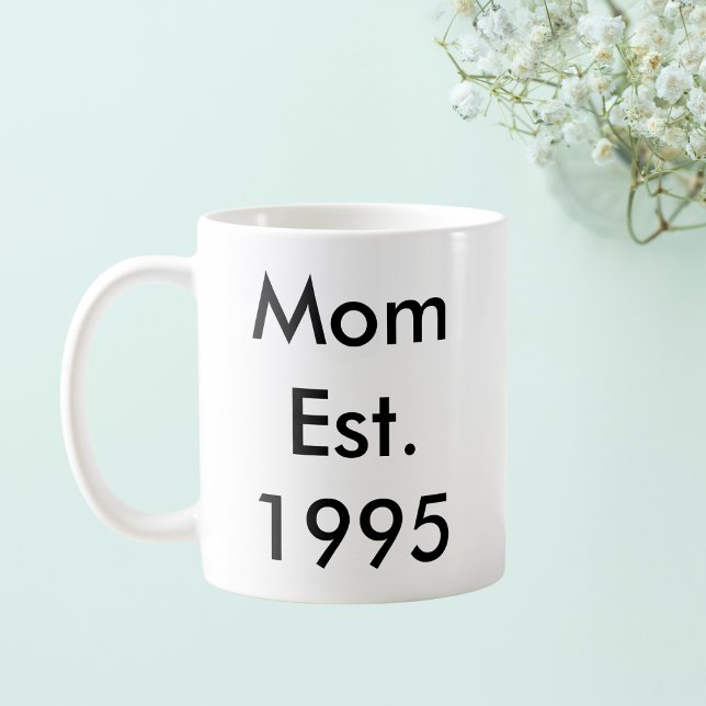 Mom Established Year Personalized Coffee Mug (Creator Uploaded)