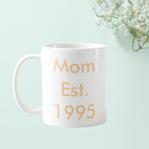 Mom Established Year Personalized Coffee Mug