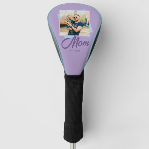 Mom Established Year with Photo Golf Head Cover