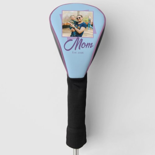 Mom Established Year with Photo Golf Head Cover