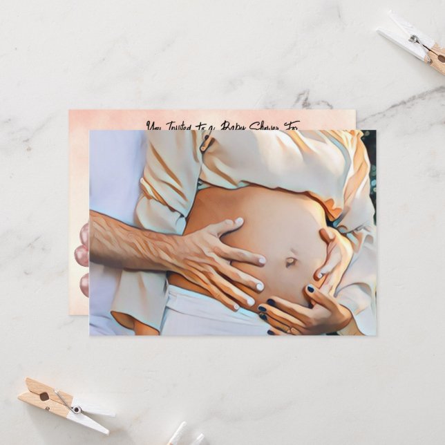 mom eternal love photo invitation (Front/Back In Situ)