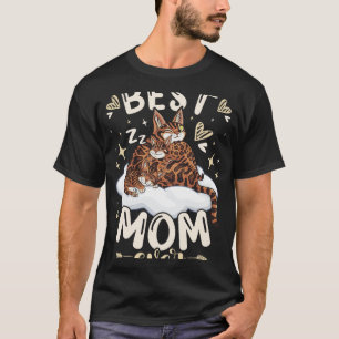 Mom Ever, Bengal Cat 2 Kittens, Mother's Day, Moth T-Shirt
