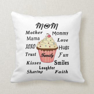 Mom Mother Mommy Kisses Pillows