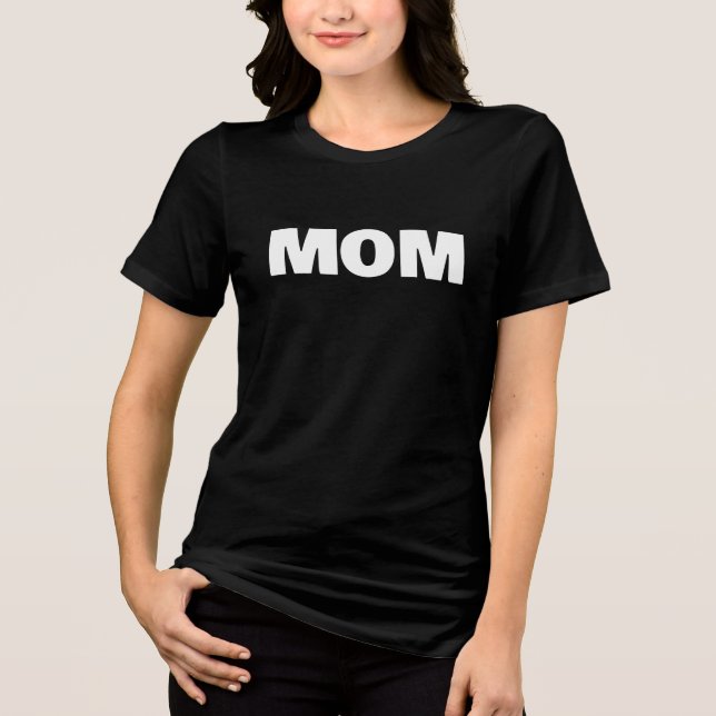 Mom Family Photoshoot Bold Lettered Tri-Blend Shirt (Front)