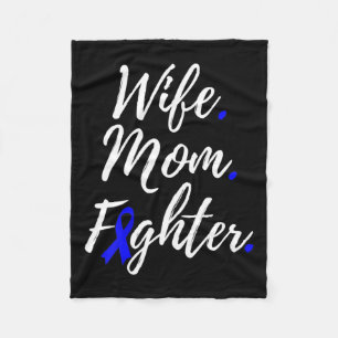 Mom Fighter Alopecia Areata Awareness  Fleece Blanket