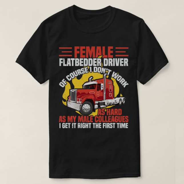 Mom Flatbed Truck Driver Funny Women Flatbedder Ac T-Shirt (Design Front)
