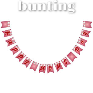 Mom Floral Bouquet Mother's Day Bunting Flags