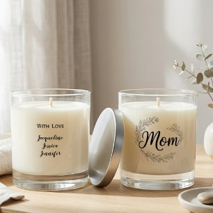 Mom Floral Candle – Elegant Gift for Her 