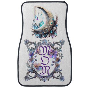 Mom Floral Frame Car Floor Mat