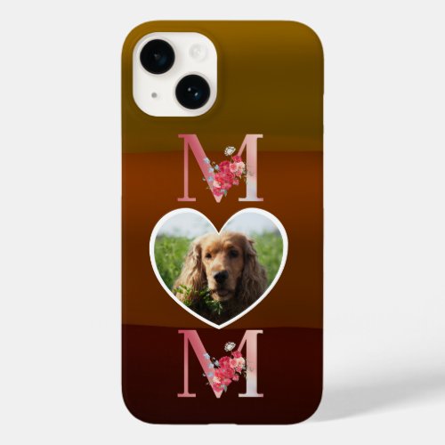 Mom Floral heart photo from the dog earth tones Case_Mate iPhone 14 Case