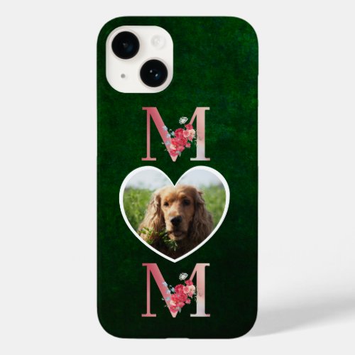 Mom Floral heart photo from the dog green Case_Mate iPhone 14 Case