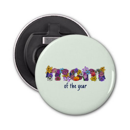 Mom _ Floral Letters Bottle Opener