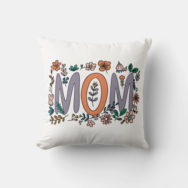 Mom Floral Pillow (Front)