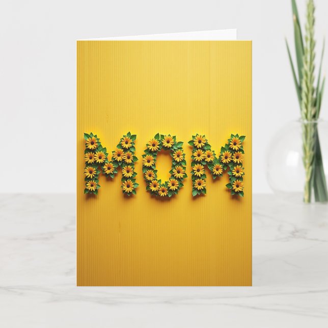 Mom Floral Sunshine Greeting Card (Front)