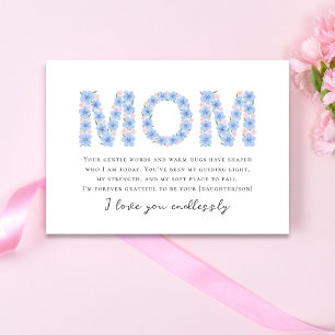 MOM Floral typography Elegant Mother's Day Card