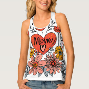 Mom Floral Women's Tank Top
