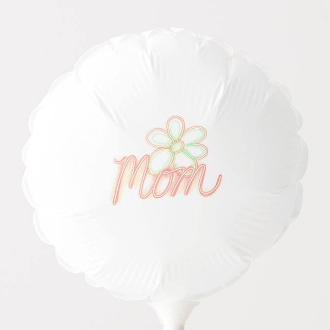 Mom Flower Art  Balloon (Front)