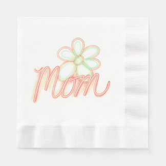 Mom Flower Art Paper Napkin