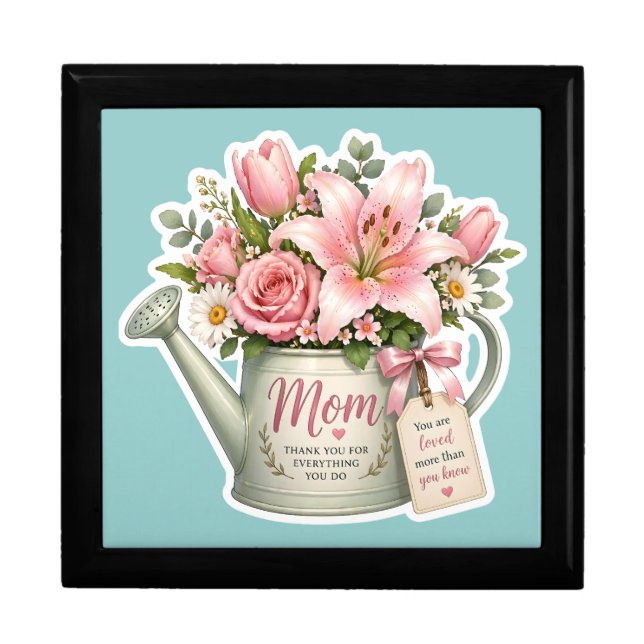 Mom Flower Watering Can Gift Box (Front)