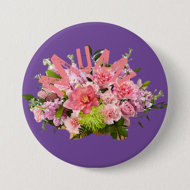 Mom! Flowers Button (Front)