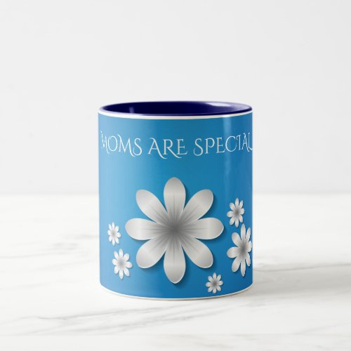 MOM flowers coffee two toned mug Two_Tone Coffee Mug