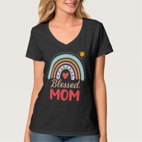 Mom  For Grandma Family Rainbow Graphic 1 T_Shirt