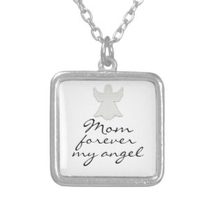 Mom forever my angle necklace
