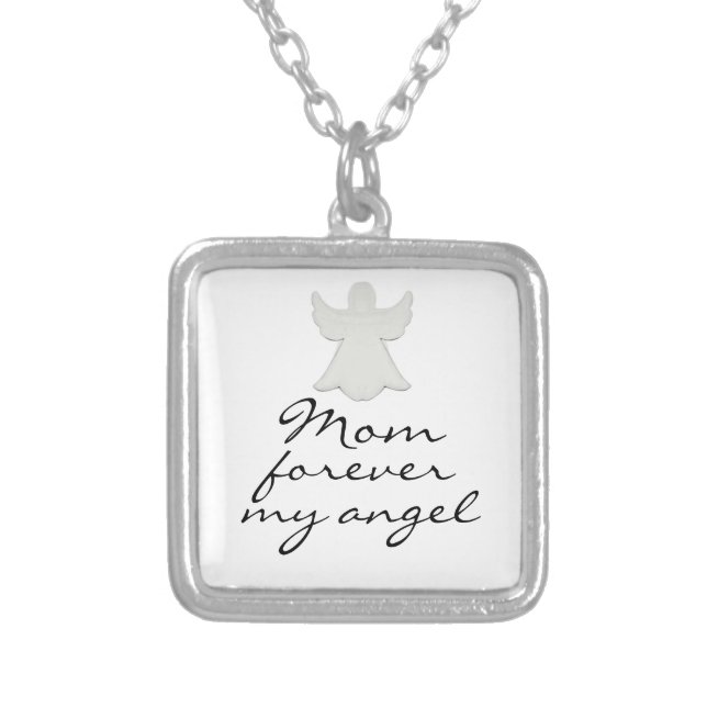 Mom forever my angle necklace (Front)