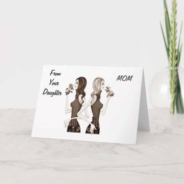 MOM FROM DAUGHTER ON 40th Card (Front)