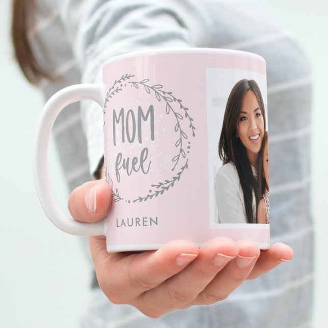 Mom Fuel EDITABLE COLOR Custom Photo Mug (Creator Uploaded)