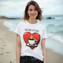 Mom Fuel – Retro Style Heart and Coffee