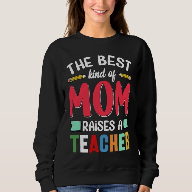 Mom  Fun Quote Sayings Floral Graphic Plus Size Sweatshirt (Front)