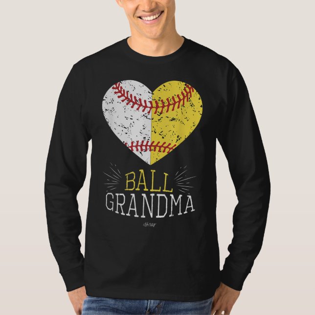Mom Funny Baseball Ball Funny Grandma Softball Gif T-Shirt (Front)