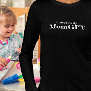 Mom Funny Birthday - Powered By MomGPT - Ai Joke Tri-Blend Shirt