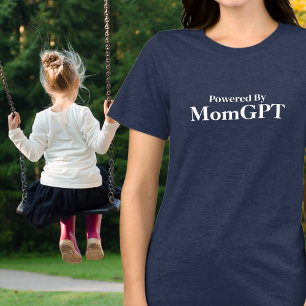Mom Funny Birthday - Powered By MomGPT - Ai Joke Tri-Blend Shirt