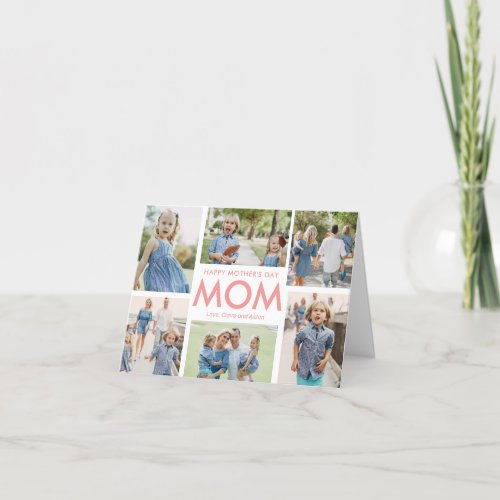Mom Gallery Mothers Day Birthday Custom Color  Card
