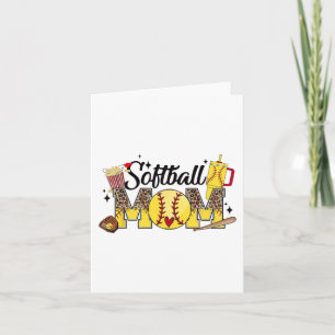 Mom Game Day Vibes Mothers Day Women Softball Mama Card