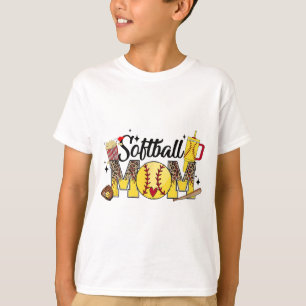 Mom Game Day Vibes Mothers Day Women Softball Mama T-Shirt