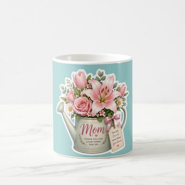 Mom Garden Flowers Coffee Mug (Center)