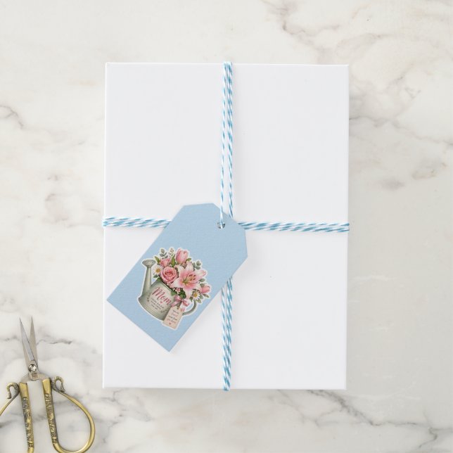 Mom Garden Flowers Gift Tags (With Twine)