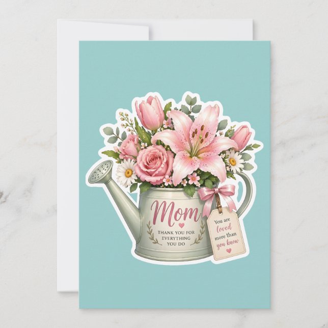 Mom Garden Flowers Invitation (Front)