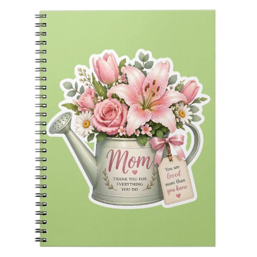 Mom Garden Flowers Notebook