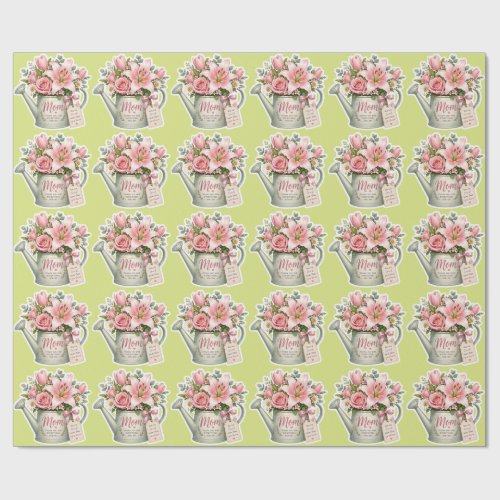 Mom Garden Flowers Wrapping Paper